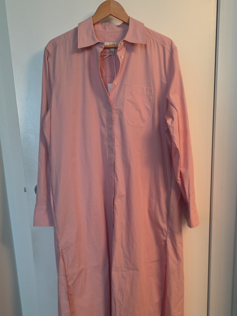 COS Light Pink Long-Sleeve Shirt Dress